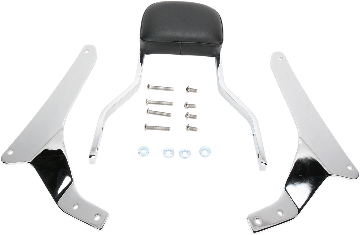 Short Square 14" Sissy Bar Chrome - For 07-15 Yamaha XVS1300 V-Star - Click Image to Close