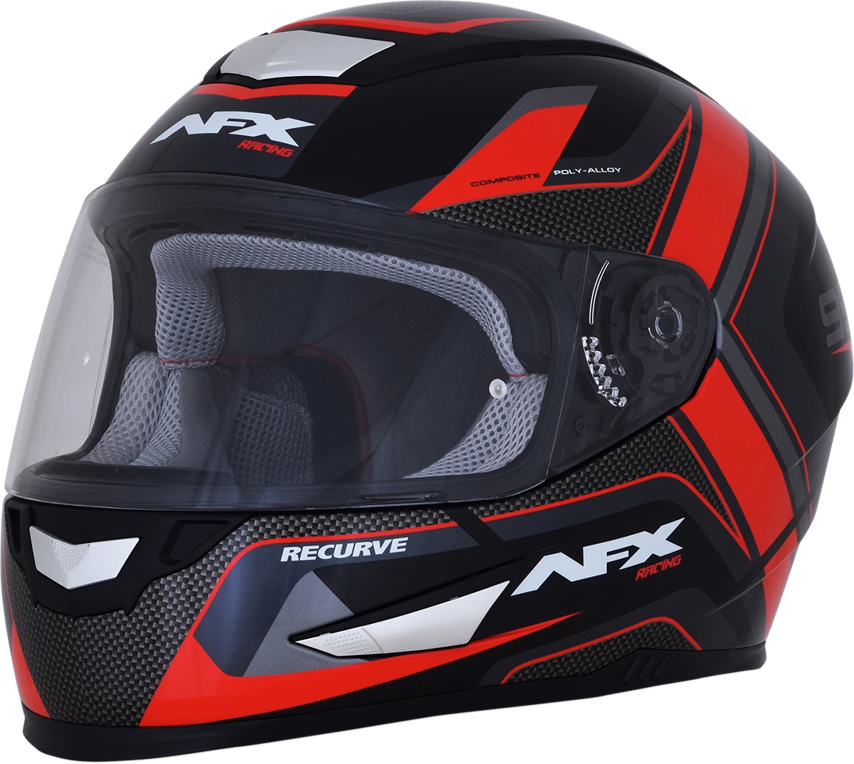 FX-99 Full Face Street Helmet Red Small - Click Image to Close