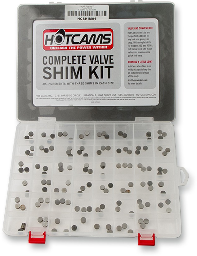 Hot Cams Valve Shim Kit 7.48mm OD, 1.20-3.50mm Range - Click Image to Close