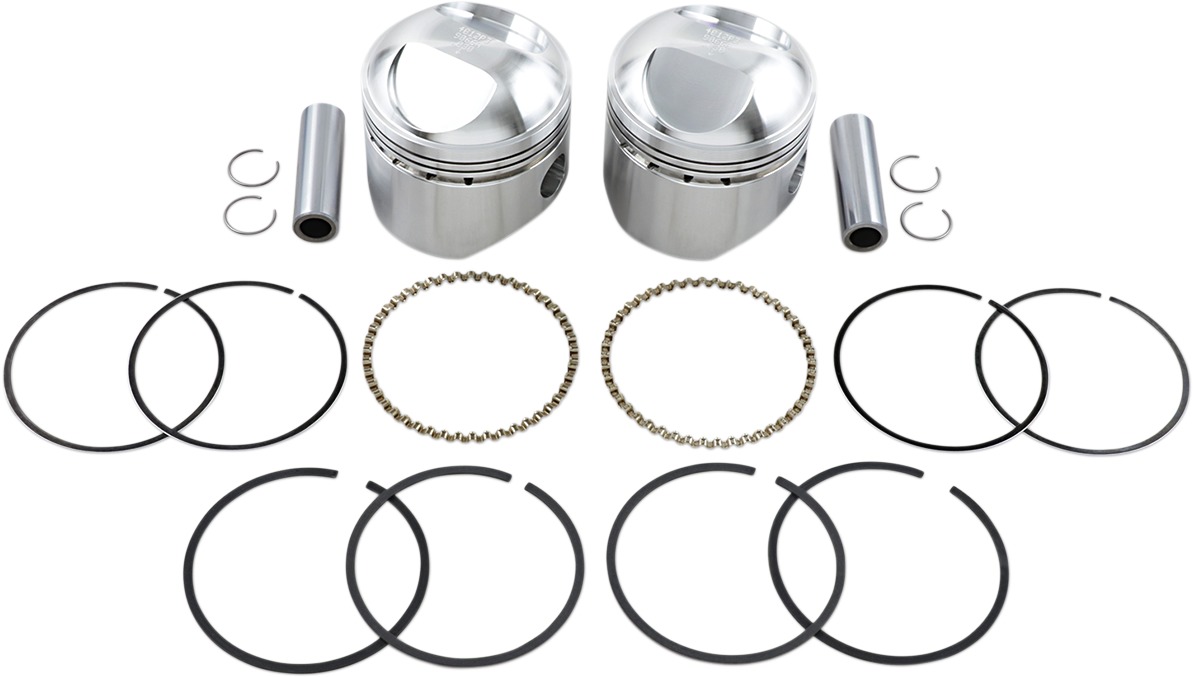 High Performance Forged Pro Lite Piston Kit - .030, 48-80 Big Twin, Wisco - Click Image to Close