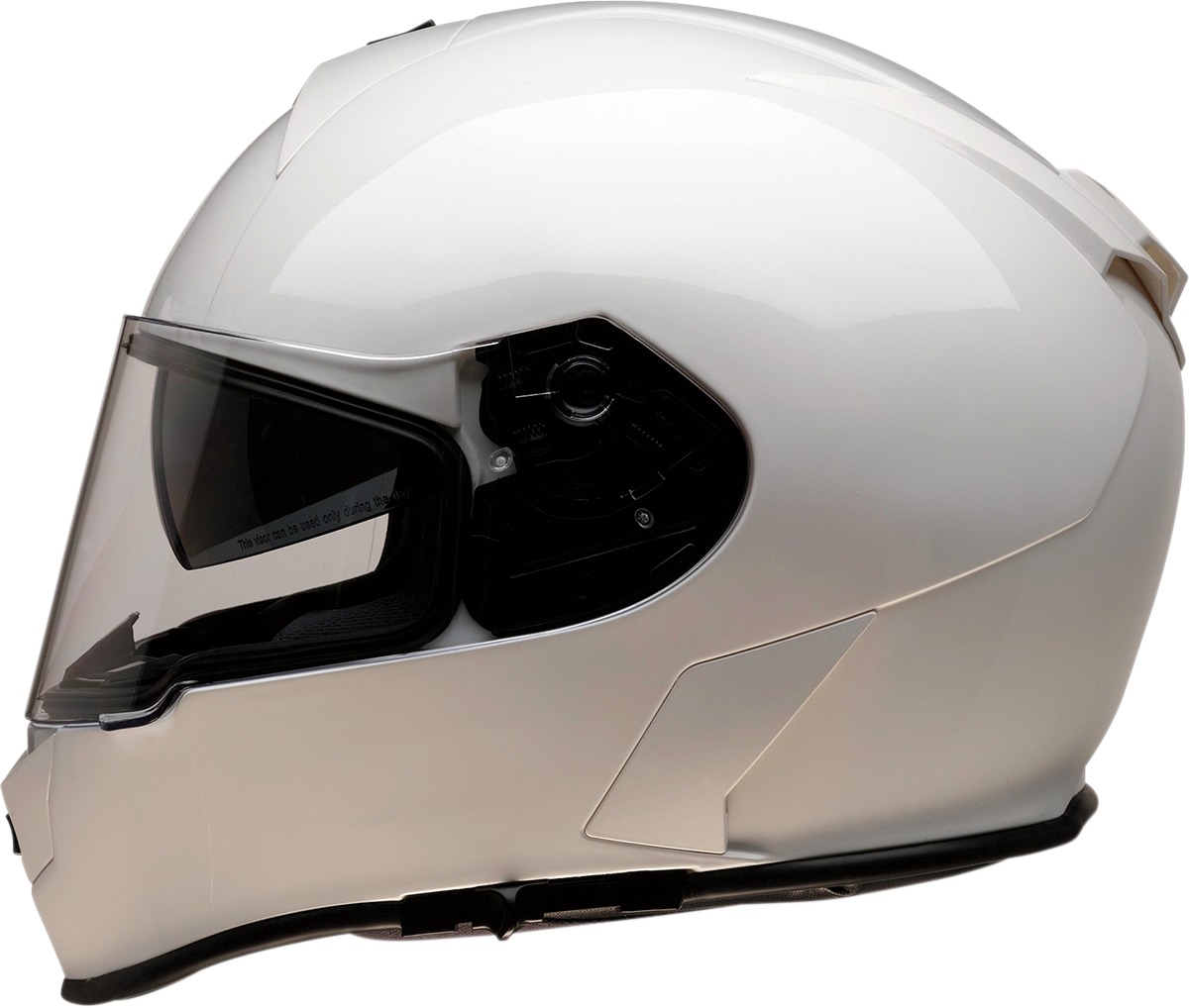 Warrant Solid Full Face Street Helmet Gloss White X-Large - Click Image to Close