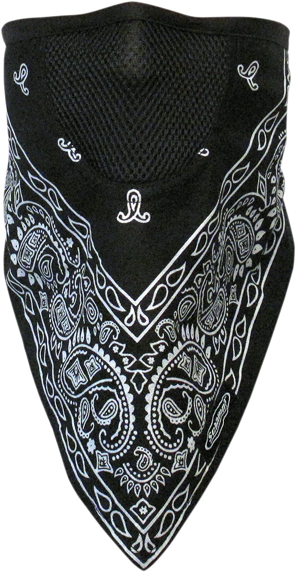 FaceFit Facemask - Facefit Hook/Loop Blk Paisley - Click Image to Close