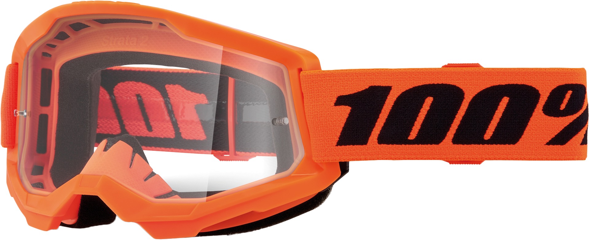 Strata 2 Orange Junior Goggles - Clear Lens - Click Image to Close