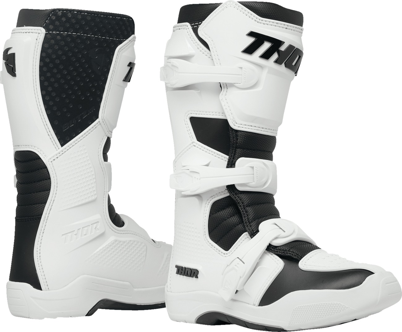 Thor Women's Blitz XR Boots Black/White Size 8 - Women's off-road boots, Black/White, Size 8 - Click Image to Close