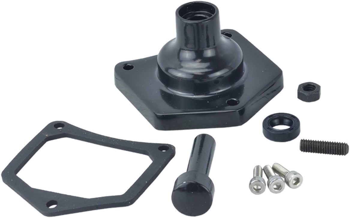 Solenoid Cover Starter Button - Gloss Black - For 1.2/1.4kW offset gear reduction - Click Image to Close