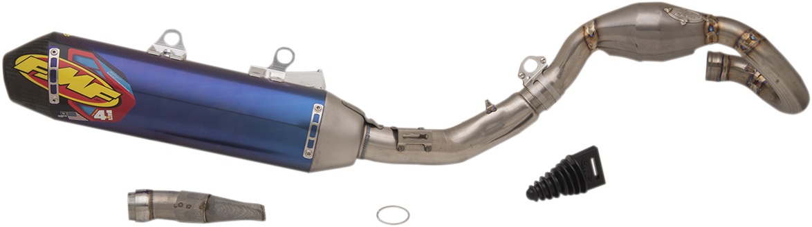 Blue Factory 4.1 RCT Full Exhaust w/Ti MegaBomb Head Pipe - For 19-22 FX/FC 350, 350 SX-F/CX-F, & 21-22 EX350F - Click Image to Close