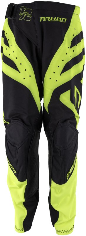 Answer 25 Arkon Nitrus Pants Black/Hyper Acid Youth 18 - Youth motocross pants in Black/Hyper Acid - Click Image to Close