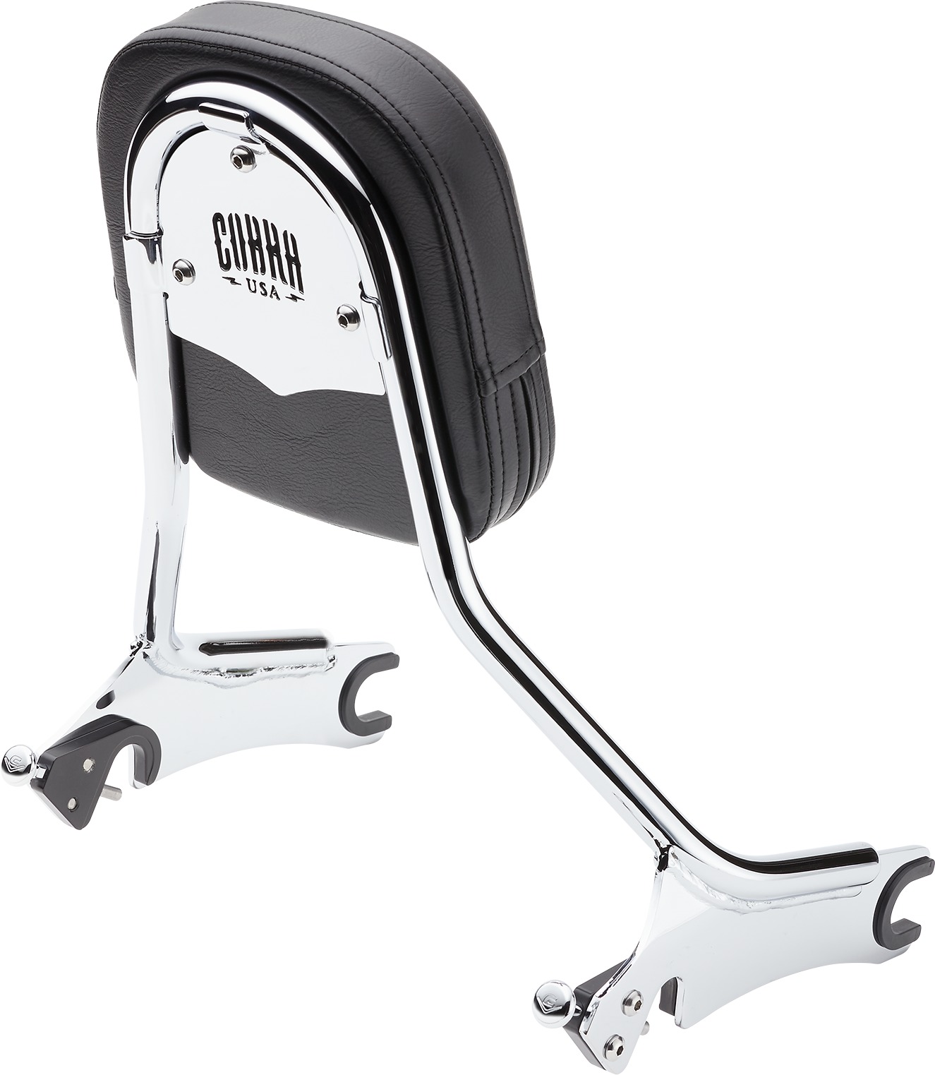 Cobra Detachable Tall Backrest Chrome with Medium Pad Fits Indian Chieftain 14+ - Click Image to Close