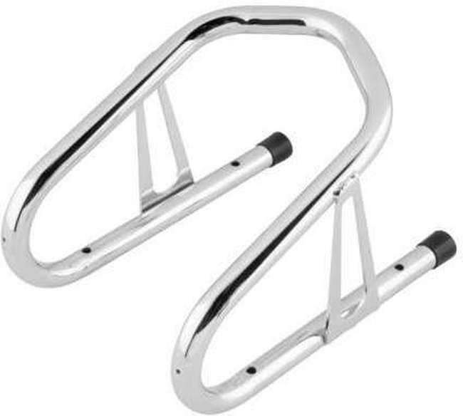 BikeMaster 6-1/2in Wheel Chock Chrome - Click Image to Close