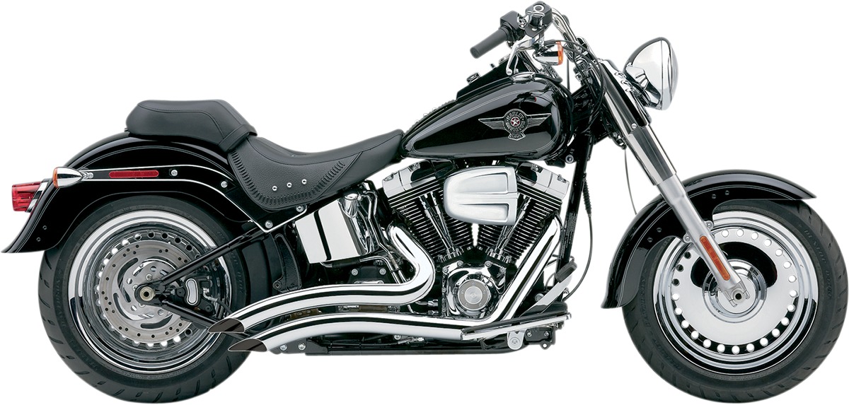 Speedster Short Swept Chrome Full Exhaust - For 12-17 Harley FXST/FLST - Click Image to Close