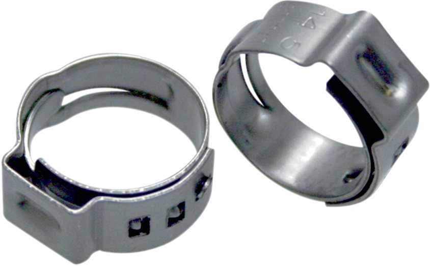 Stepless Hose Clamps For 12.0-14.5mm (0.47-0.57") OD Hoses - 10 Pack - Click Image to Close