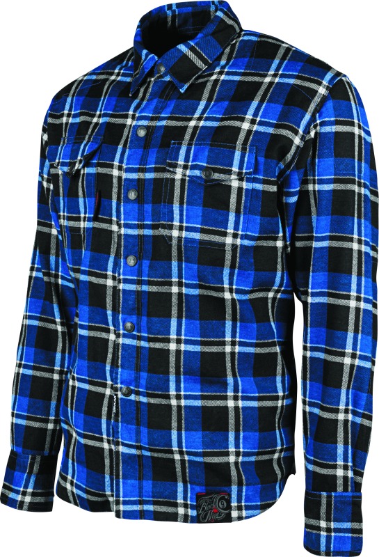 Black 9 Moto Shirt Blue/Black - Small - Click Image to Close