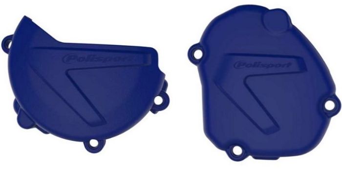 Clutch & Ignition Cover Protector Kit - Blue - For 05-24 Yamaha YZ250 - Click Image to Close