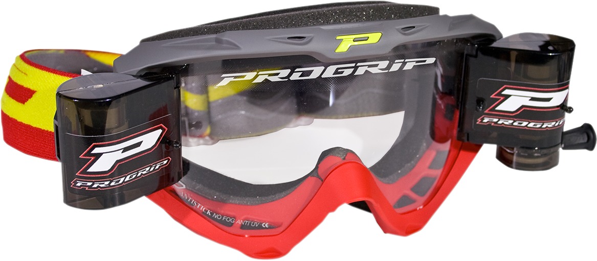 3450 Red Riot Goggles - Light Sensitive Lens w/ Roll-Off System - Click Image to Close