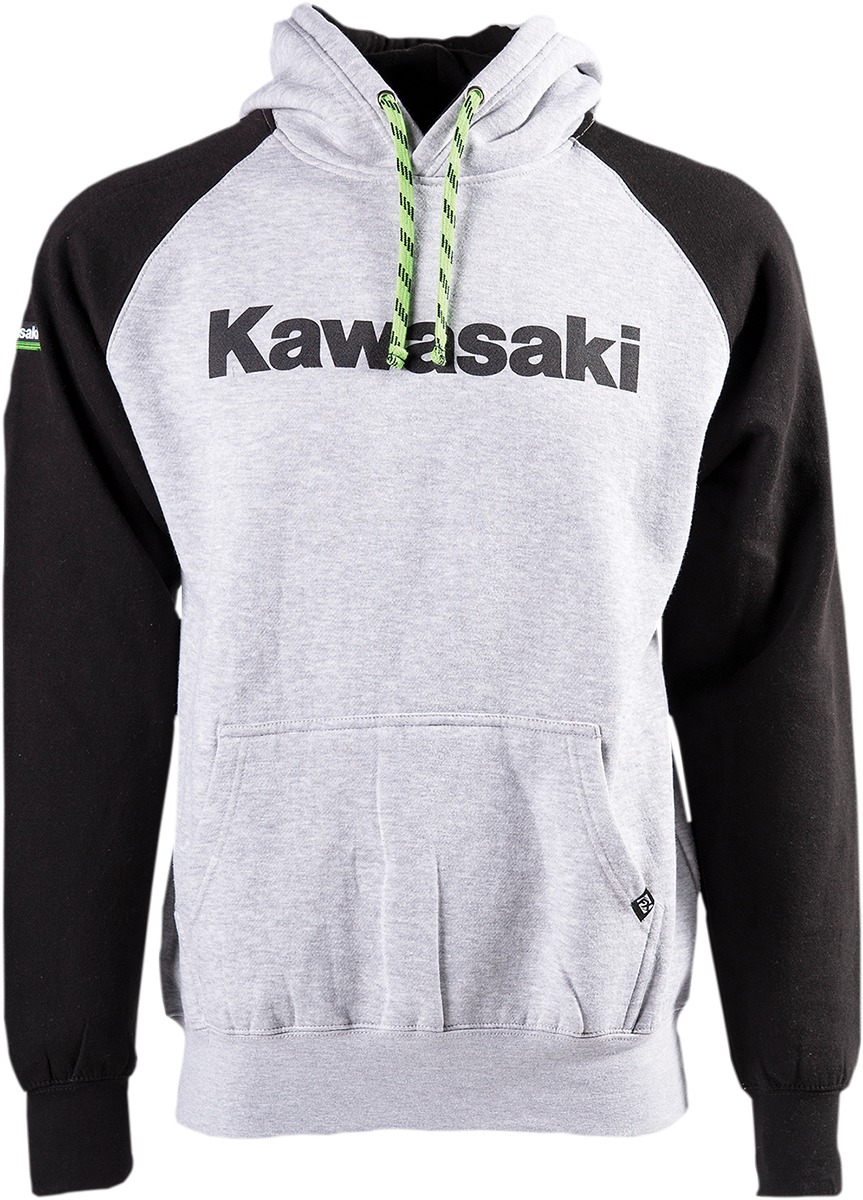 Men's Kawasaki Standard Hoody - Kaw Standard Hoody Hthblk 2Xl - Click Image to Close