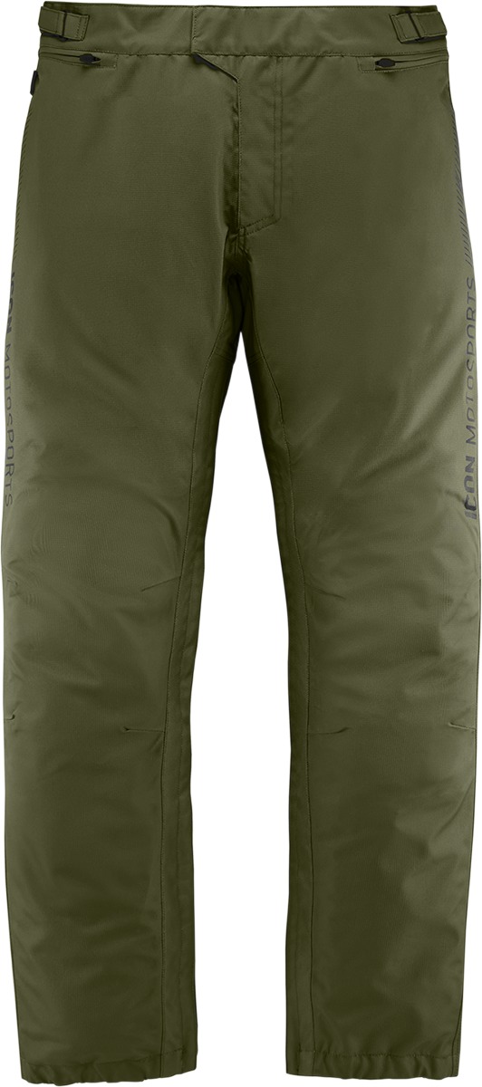 ICON PDX3 Overpant Men's Olive S - Waterproof overpant for street riding - Click Image to Close