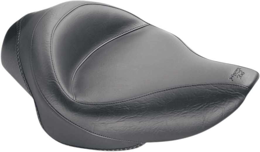 Vintage Smooth Vinyl Solo Seat - Black - For 04-20 Harley XL XR - Click Image to Close