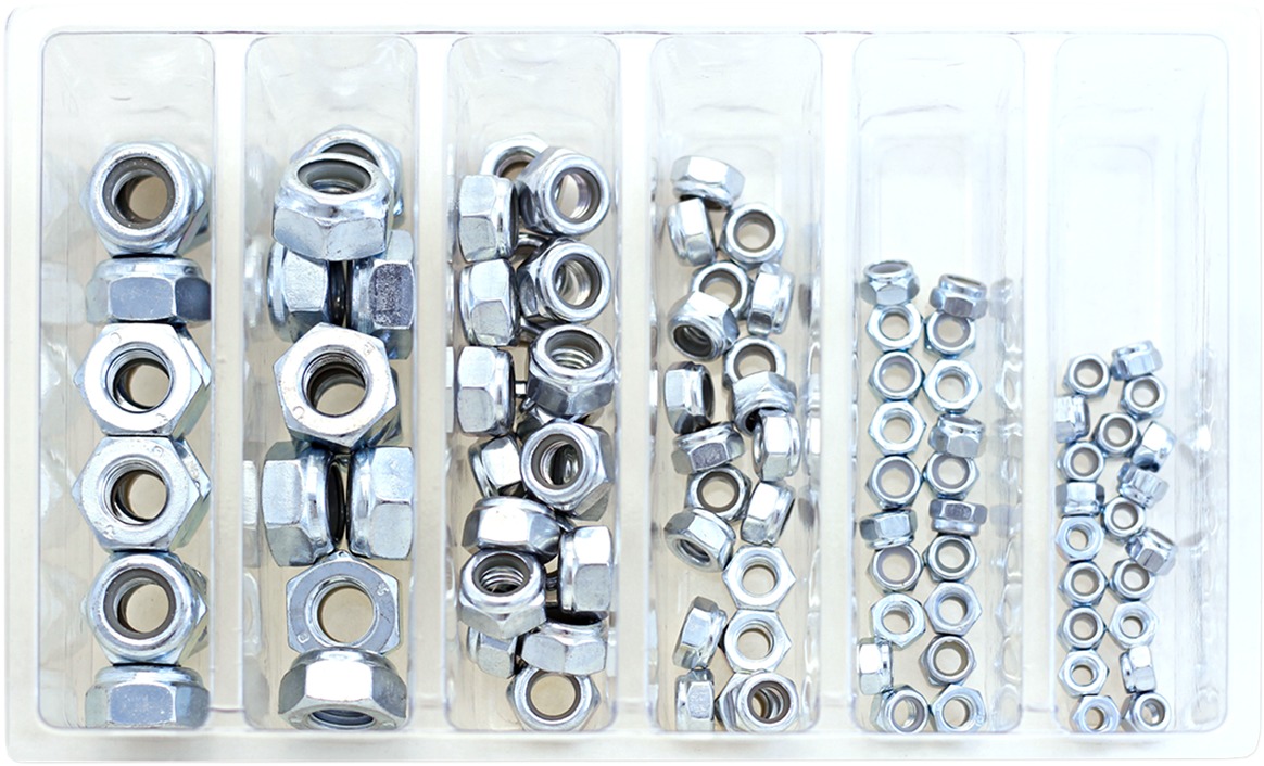 Nut Assortment Packs - Nylock Nut Assortment M4-M10 - Click Image to Close