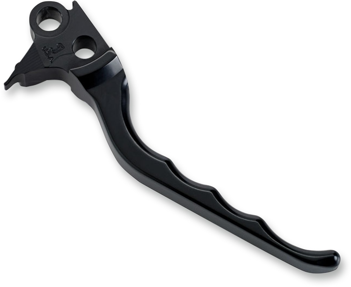 Grooved Billet Aluminum Hydraulic Brake Lever - Black - Click Image to Close