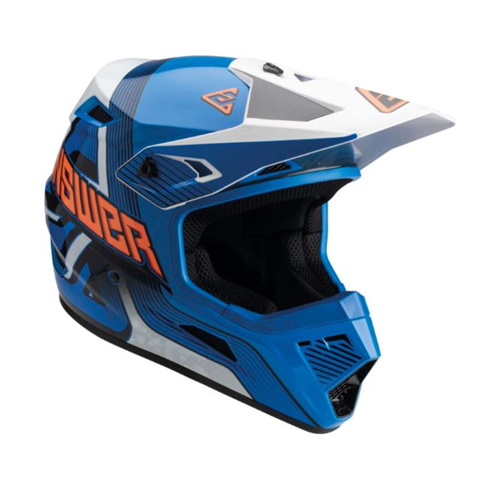 Answer AR1 Vendetta Helmet Blue/White/Orange - XS - Click Image to Close