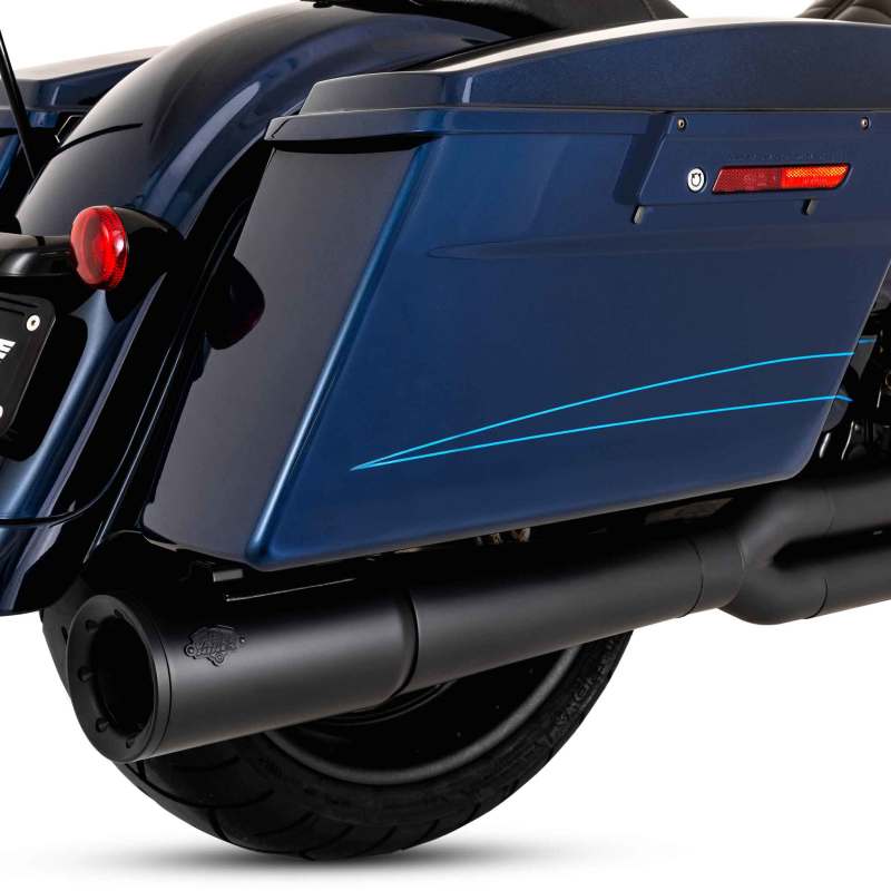 Vance & Hines HD Dresser 17-22 Pro Pipe 2-1 Black PCX Full System Exhaust - Click Image to Close