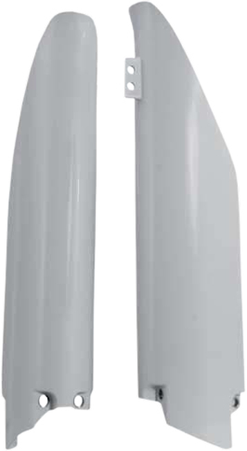 Lower Fork Cover Set - White - For 04-06 RM125/RM250, 05-06 RMZ450 - Click Image to Close