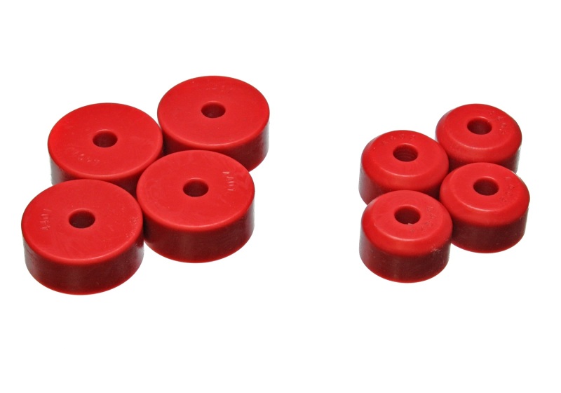 Red Polyurethane Motor Mounts 3.1102R For 55-57 Chevy Stock 8cyl Only - Click Image to Close