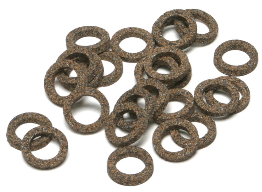 Cometic Pushrod Cover Washer .156in. Cork 25 Pack Fits 36-80 Harley-Davidson - Click Image to Close