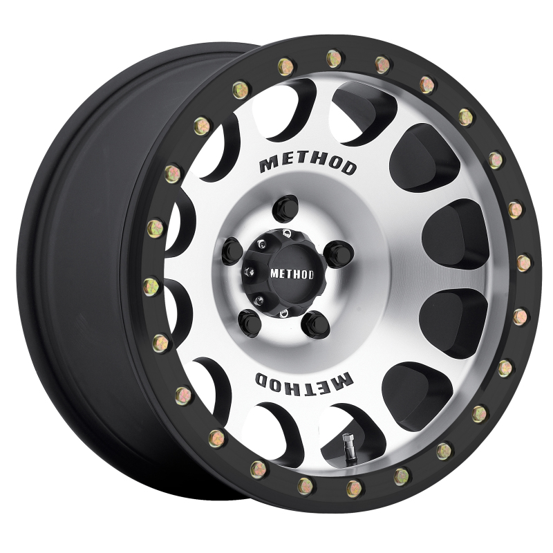 105 Beadlock Wheel 17x9 -38mm Offset 6x5.5 108mm CB Machined w/Matte Black Ring - Click Image to Close