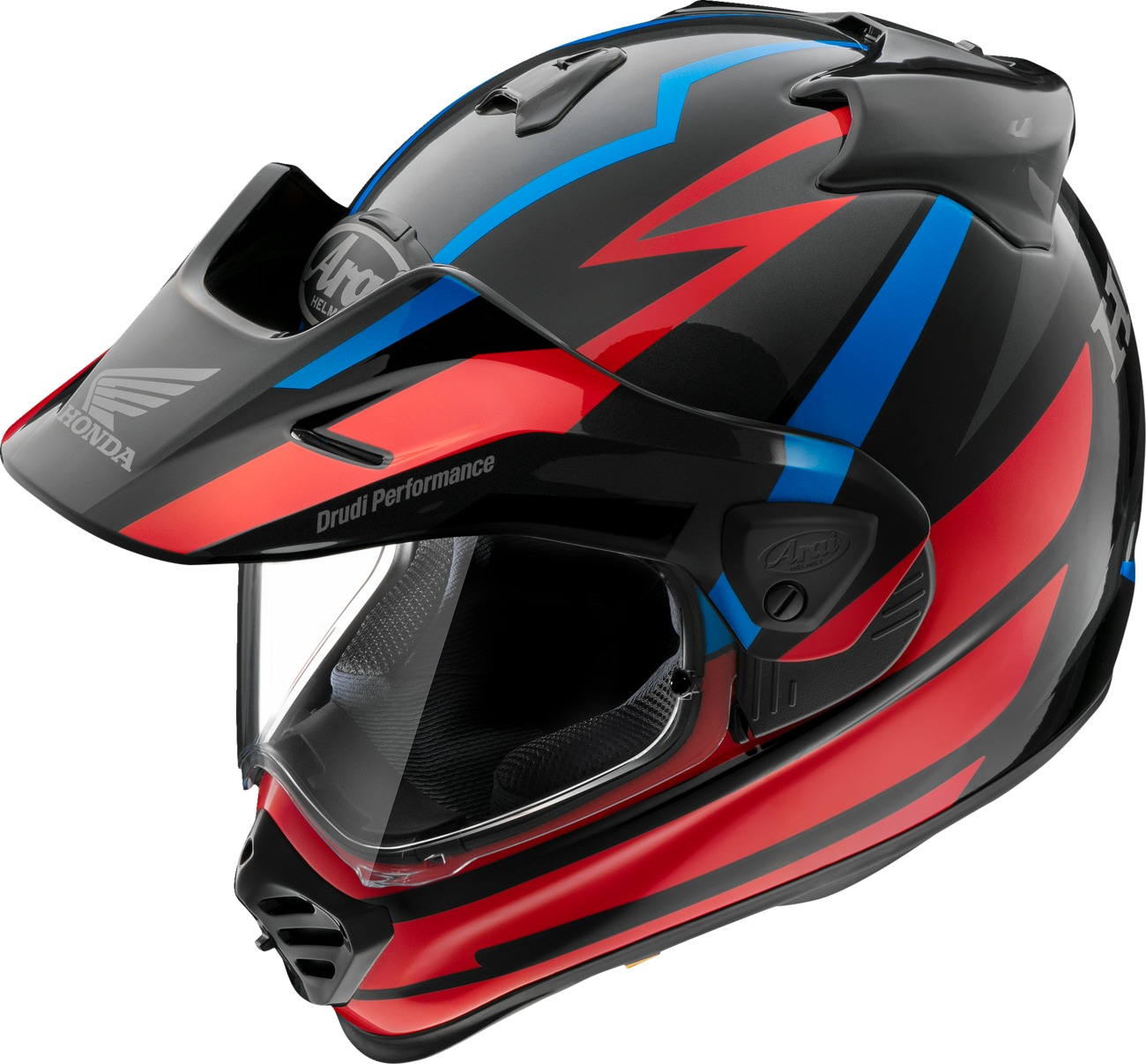 Arai XD-5 Africa Twin Helmet XL Red Gloss Unisex - Adventure dual-sport helmet in XL, Red Gloss - Click Image to Close