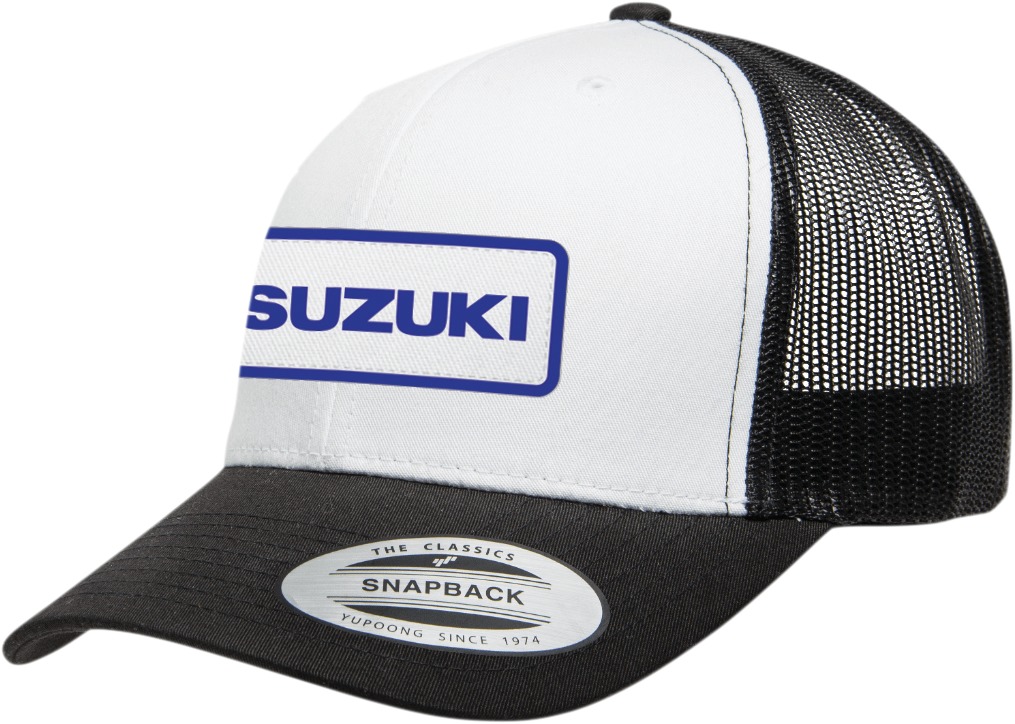 Men's Suzuki Throwback Hat - Suzuki Throwback Hat Whtblk - Click Image to Close