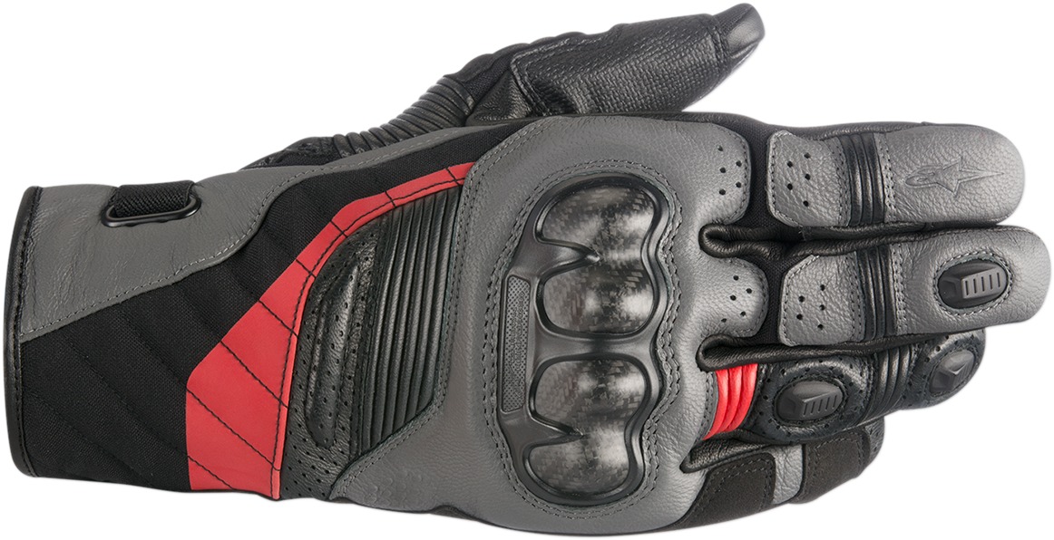 Belize Drystar Street Riding Gloves Black/Gray/Red X-Large - Click Image to Close