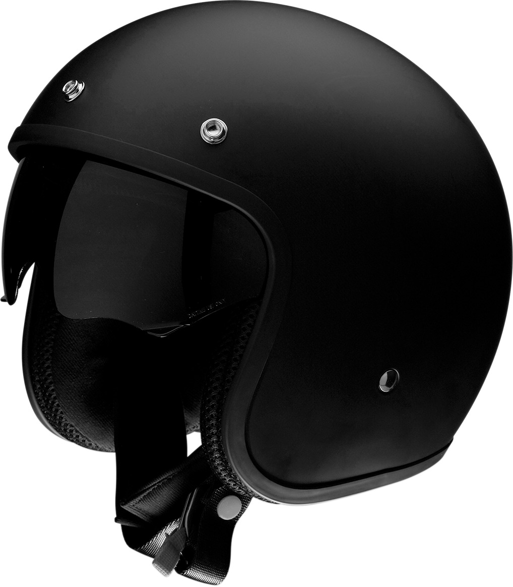 Saturn Open Face Street Helmet Matte Black 2X-Large - Click Image to Close