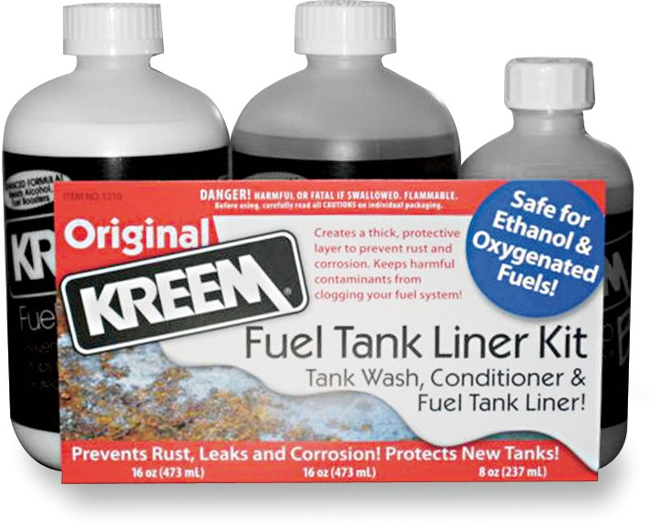 Fuel Tank Liner & Restorer Combo-Pak - Repair or Treat Metal Fuel Tanks - Click Image to Close