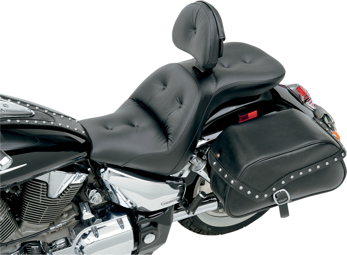 Explorer RS Pillow 2-Up Seat Black Gel w/Backrest - For VTX1300 - Click Image to Close