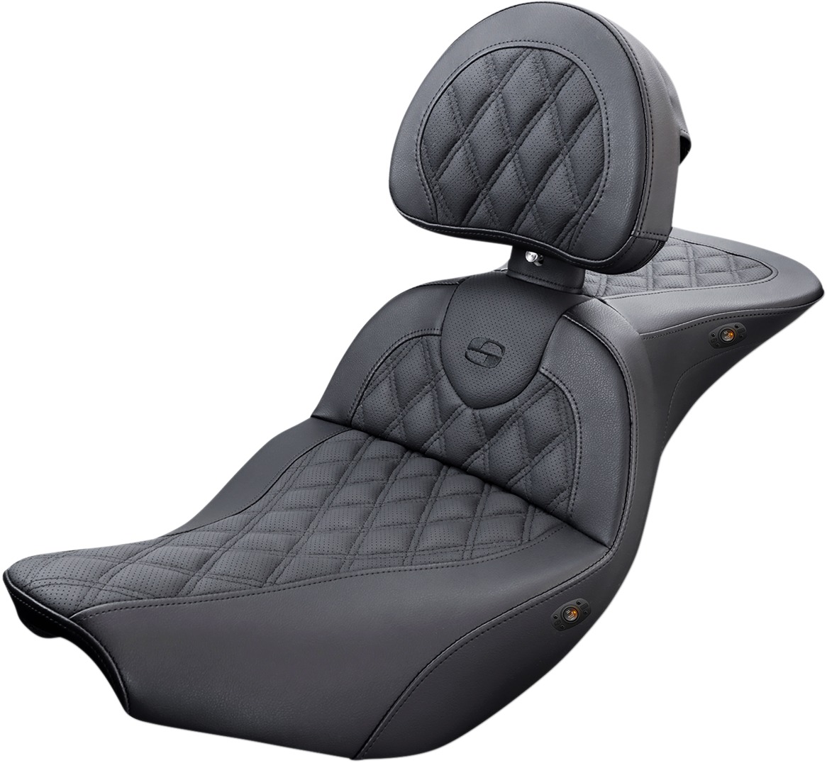 Heated Road Sofa 2-Up Seat Black w/Backrest - Click Image to Close