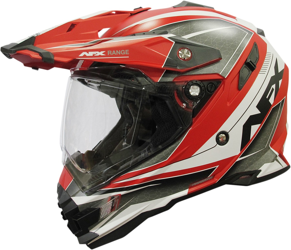 FX-41DS Range Full Face Dual-Sport Helmet Matte Red X-Large - Click Image to Close