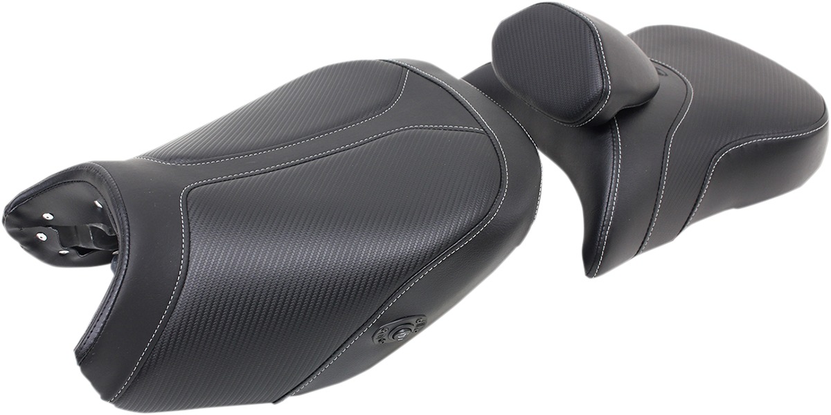 Heated Adventure Tour 2-Up Seat Black Foam w/Backrest - R1200GS - Click Image to Close