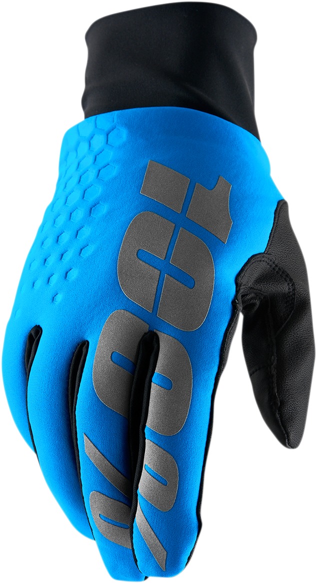 100% Men's Hydromatic Waterproof Brisker Glove - Blue, Size L - Click Image to Close