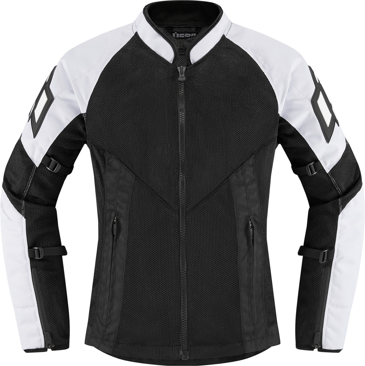 ICON Women's Mesh AF Jacket Black/White XS - Women's sport fit mesh jacket in XS Black/White - Click Image to Close