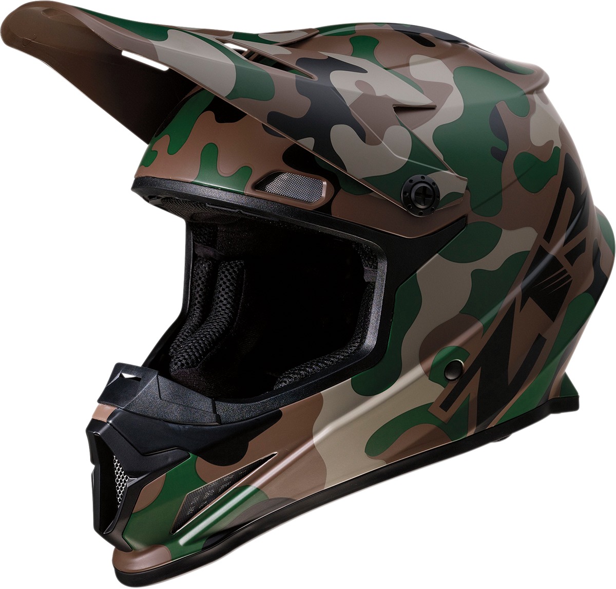 Rise Camouflage Full Face Offroad Helmet Brown Small - Click Image to Close