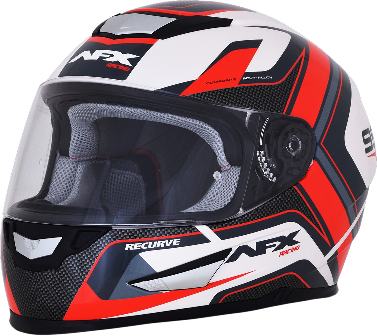 FX-99 Full Face Street Helmet Red Medium - Click Image to Close