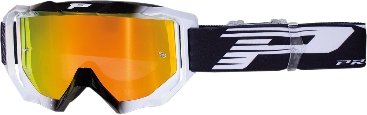 3200 White / Black Venom OTG Goggles - Orange Dual Mirrored Lens - Click Image to Close