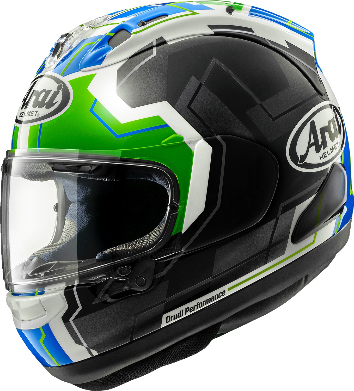 Arai Corsair-X Rea-6 Helmet XS Green - Full-face helmet with Rea-6 graphic - Click Image to Close