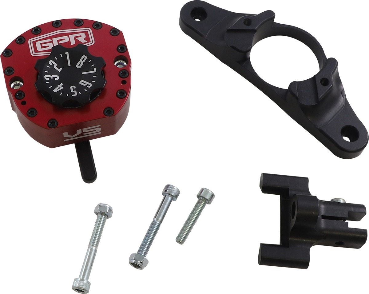 Red V5 Steering Damper - For 06-21 Yamaha YZF R6 - Click Image to Close