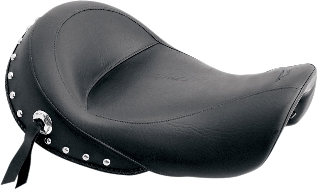 Concho Skirt Studded Vinyl Solo Seat - For 06-17 HD Dyna - Click Image to Close