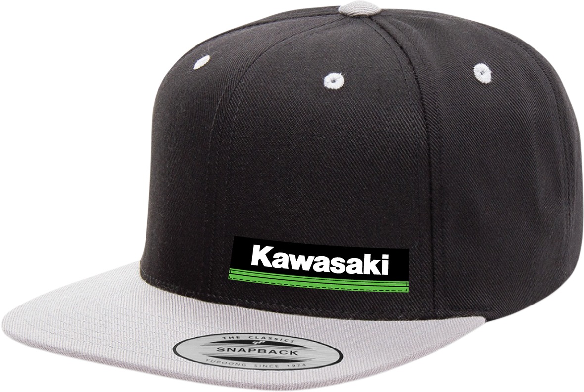 Men's Kawasaki Wedge Hat - Kawasaki Wedge Hat Blkgry - Click Image to Close