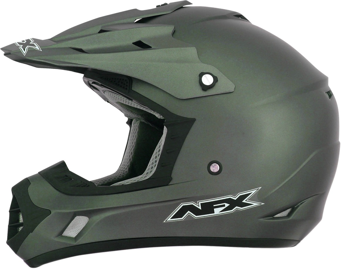 FX-17 Full Face Offroad Helmet Matte Green Small - Click Image to Close