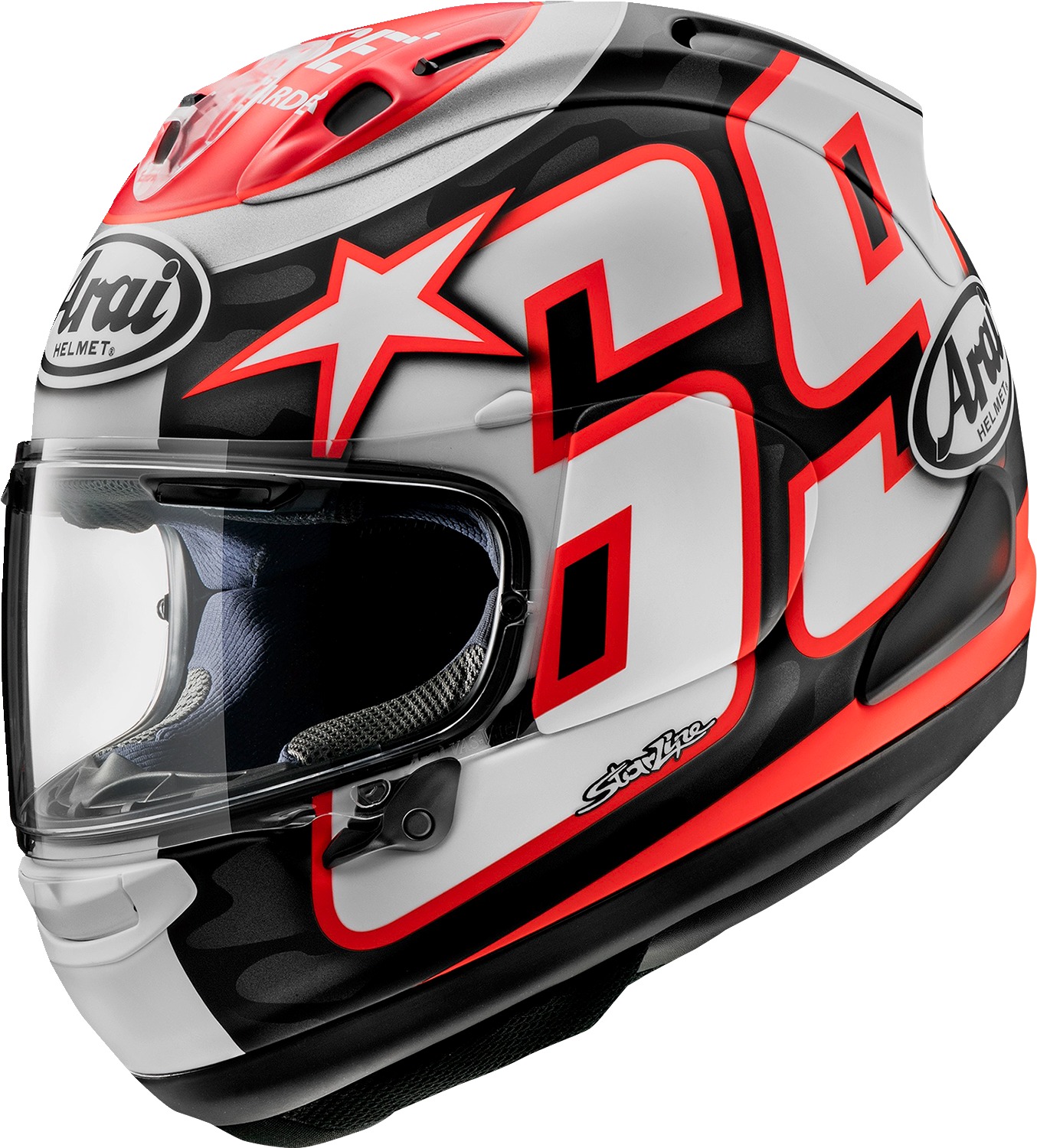 Arai Corsair-X Nicky Reset Helmet Frost Matte - Small - Premium full-face helmet with Nicky Reset graphic - Click Image to Close