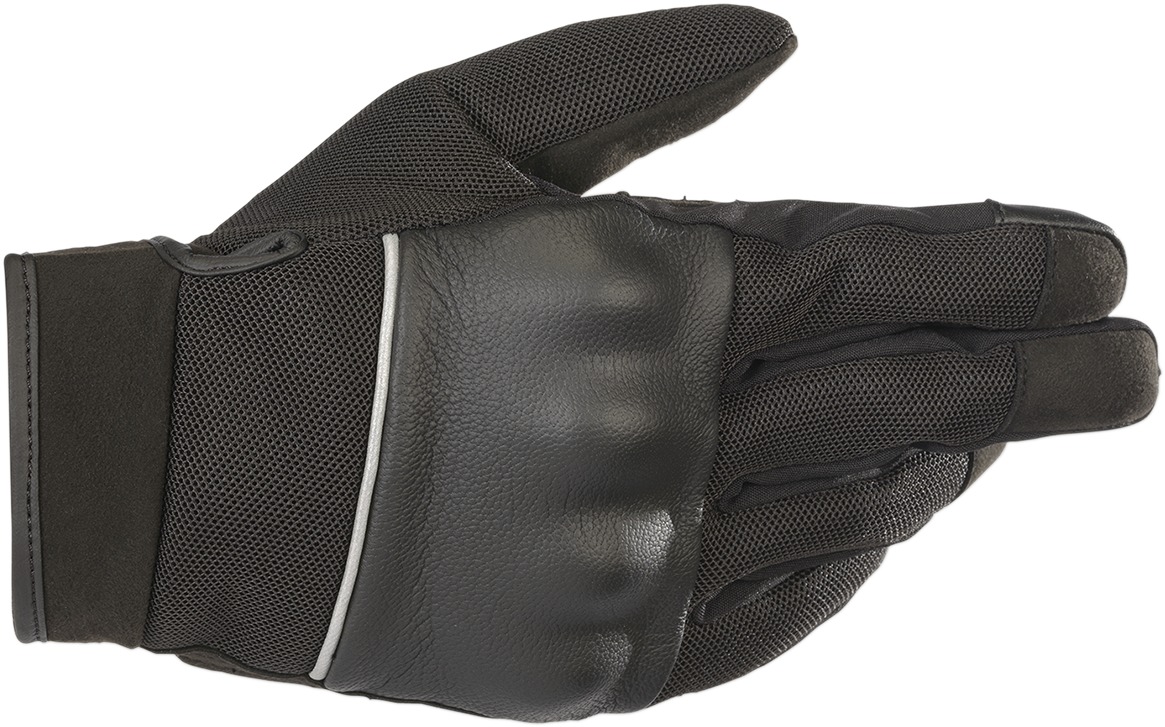 C Vented Air Street Riding Gloves Black Medium - Click Image to Close